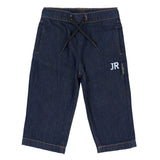 John Richmond Kids Pantalone in Denim con Logo Ricamato Unisex