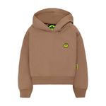 Barrow Kids Felpa con Cappuccio Beige con Mini Smile