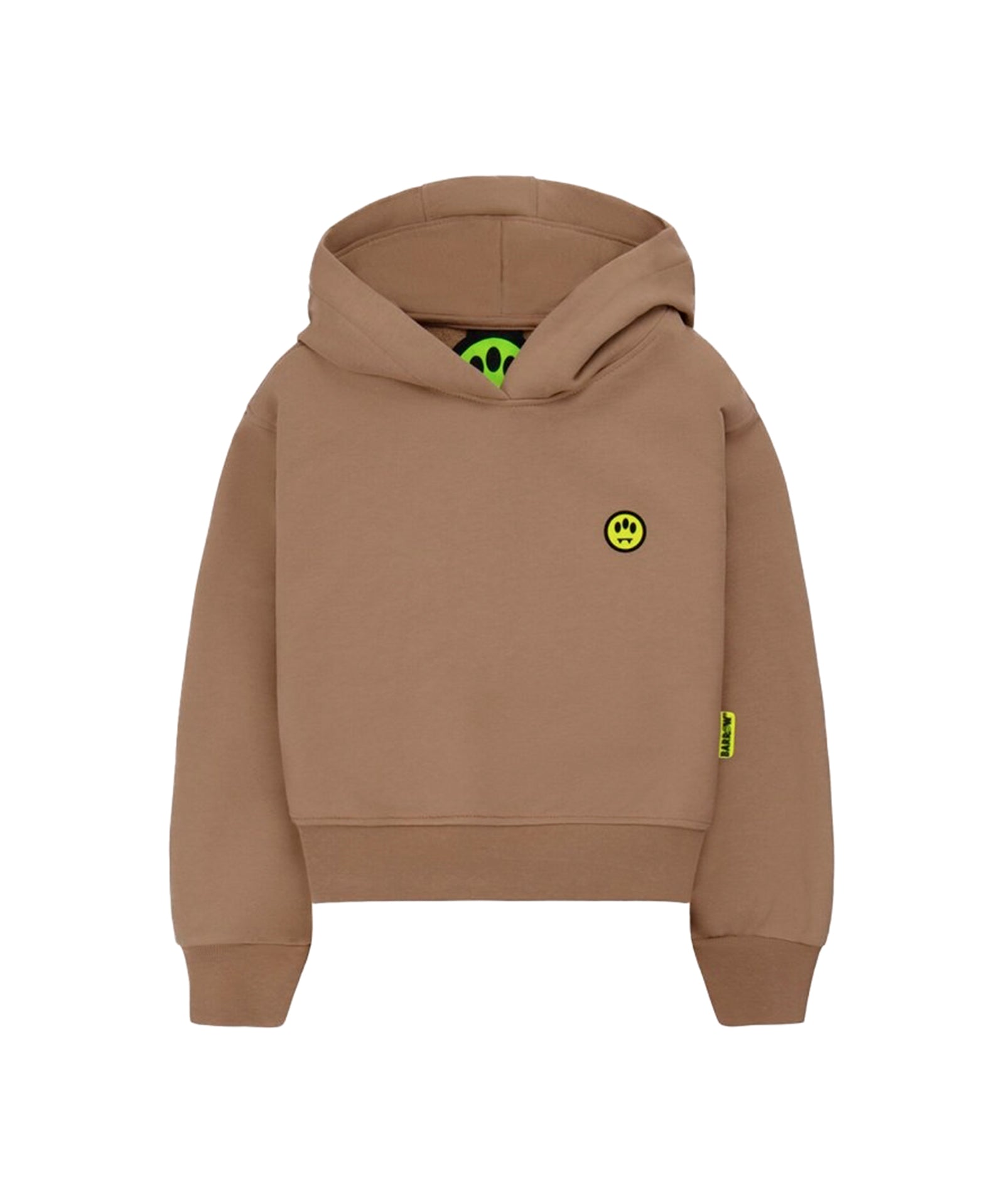 Barrow Kids Felpa con Cappuccio Beige con Mini Smile