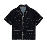 N°21 Kids Camicia Nera All over Palms per Bambine