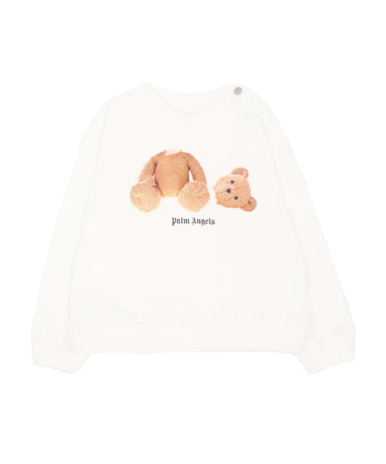 Palm Angels Kids Felpa Cocco con Stampa Teddy per Neonati