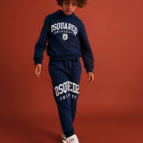 Dsquared2 Kids Felpa Blu con Cappuccio con Stampa Logo per Bambini