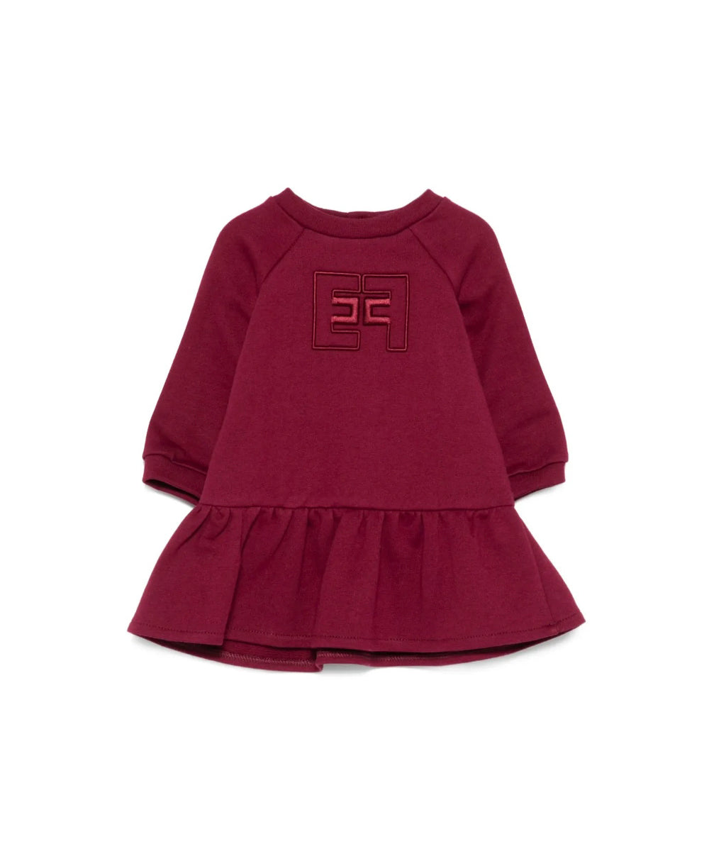 Elisabetta Franchi La Mia Bambina Abito Cherry con Ricamo Logo per Neonate
