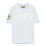 Barrow Kids T-shirt Celeste con Stampa Logo per Bambini (fronte