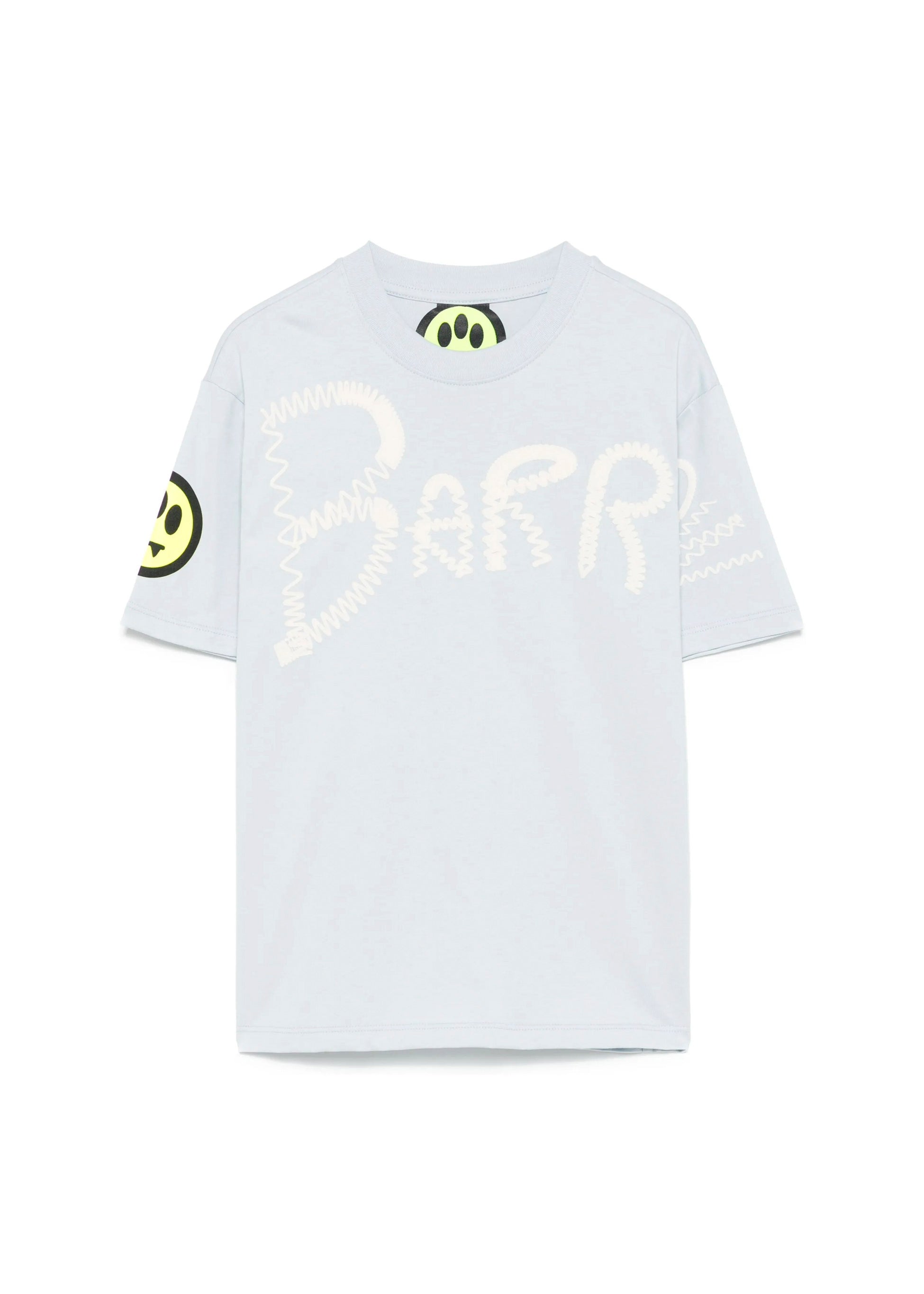 Barrow Kids T-shirt Celeste con Stampa Logo per Bambini