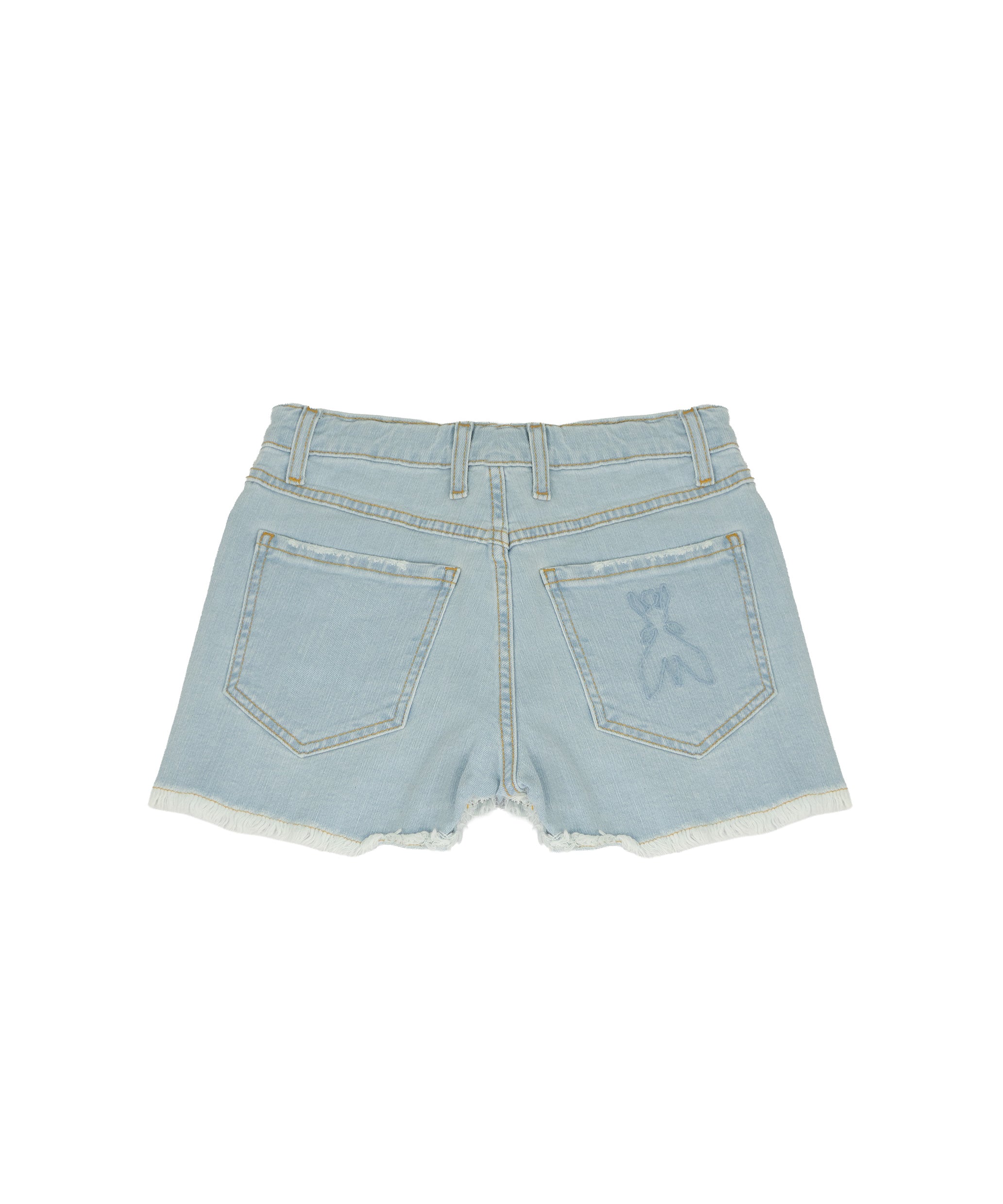Patrizia Pepe Kids Short in Denim con Strass per Bambine