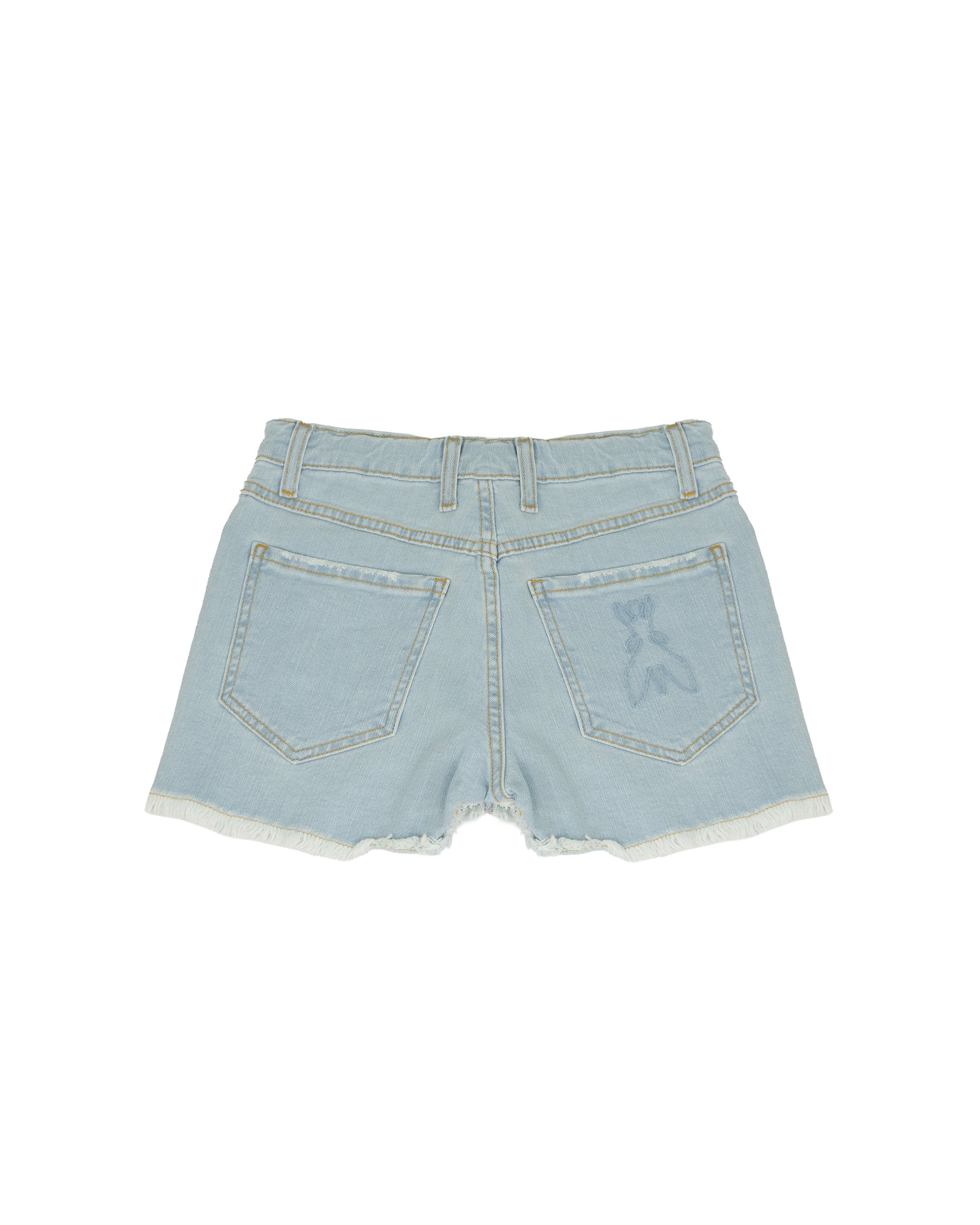 Patrizia Pepe Kids Short in Denim con Strass per Bambine