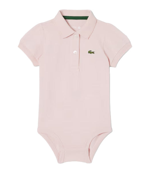 Lacoste Kids Body Rosa con Logo per Neonate