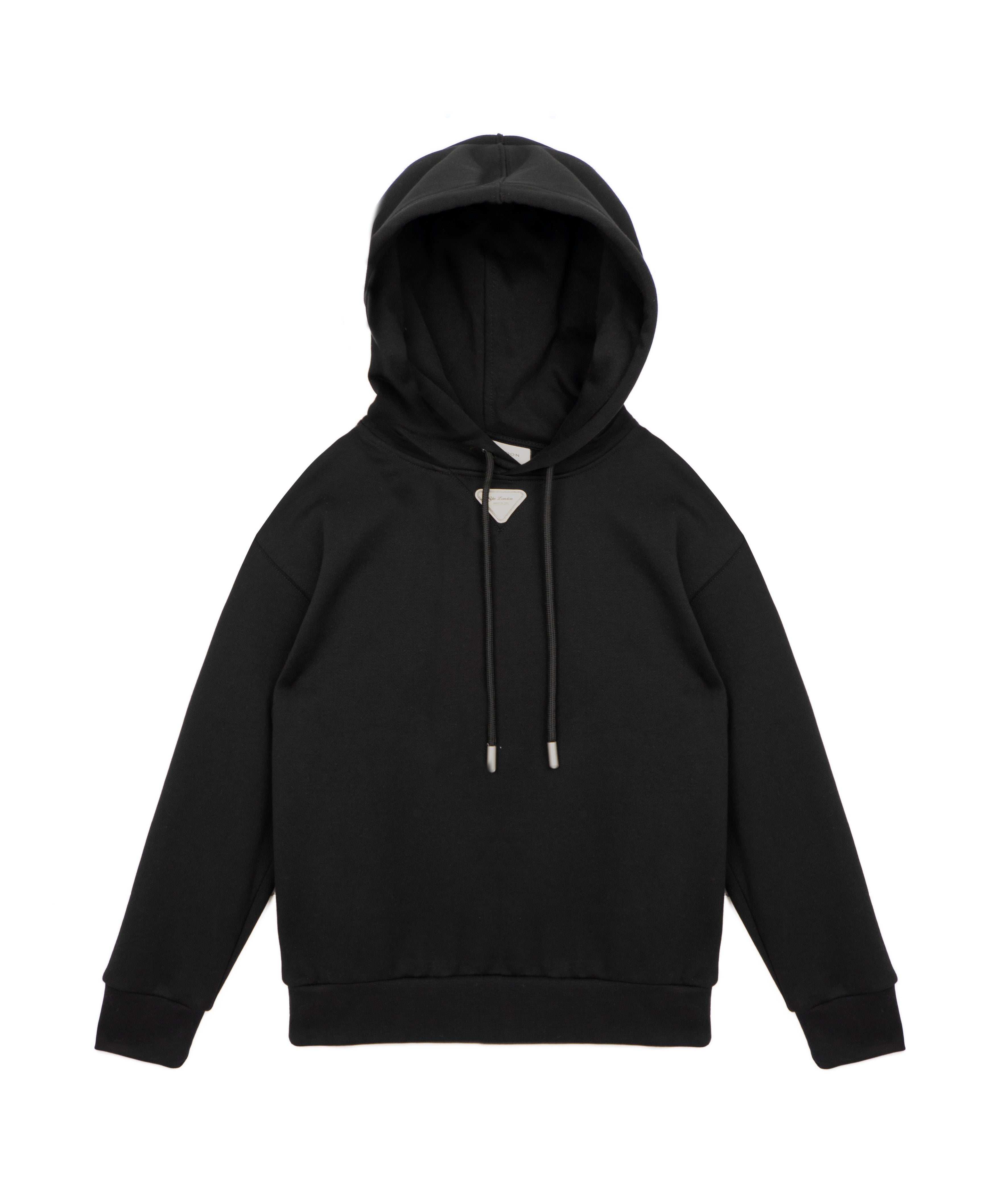 Yes London Kids Felpa con Cappuccio Nera Basic per Bambini