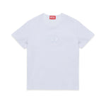 Diesel Kids T-shirt Bianca con Ricamo Oval D per Bambine