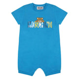 Moschino Kids Tutina Bluette con Stampa Colorful per Neonati