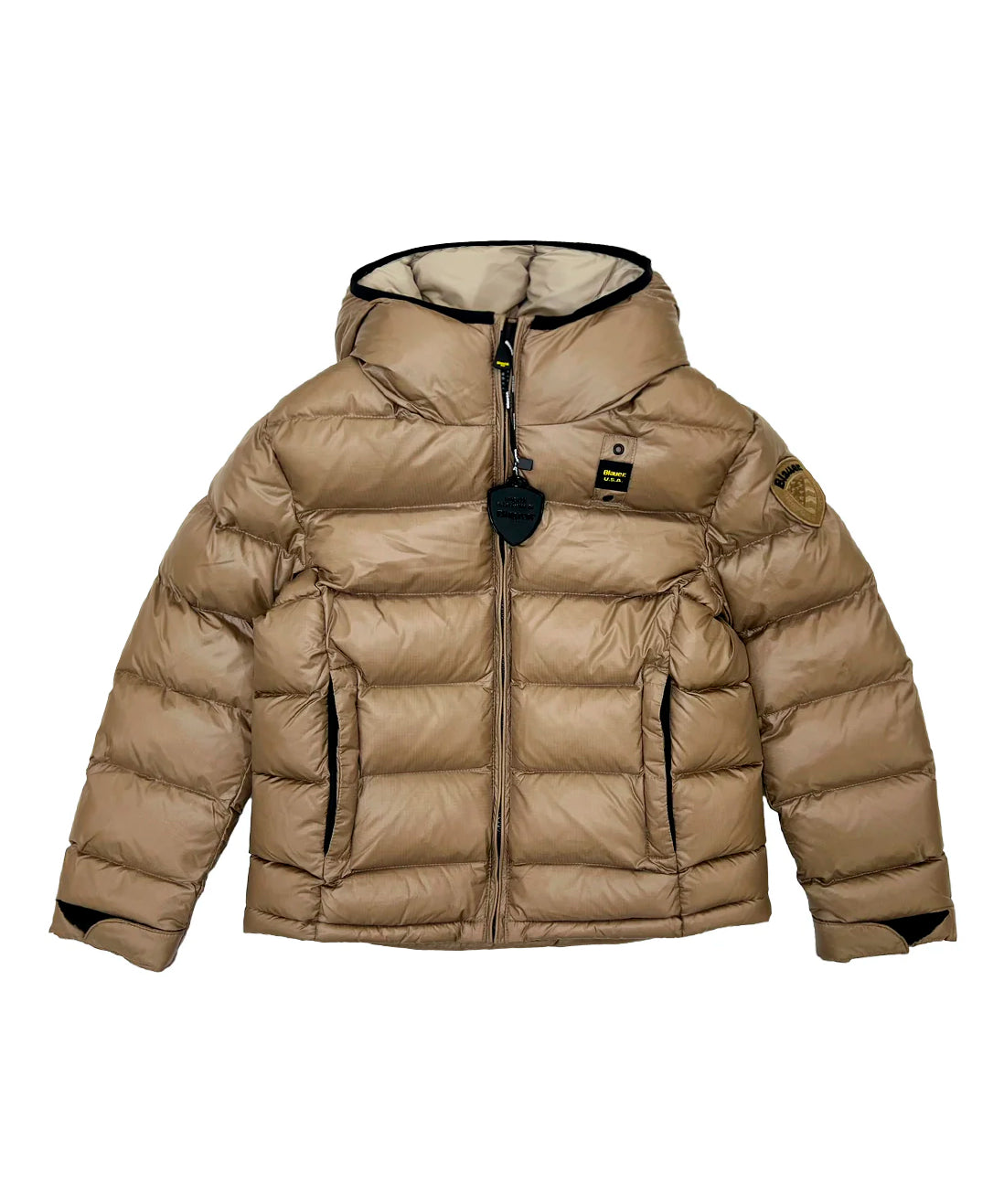 Blauer Kids Giubbino Lontra con Cappuccio e Polsini con Strappi ANSEL JUNIOR per Bambini