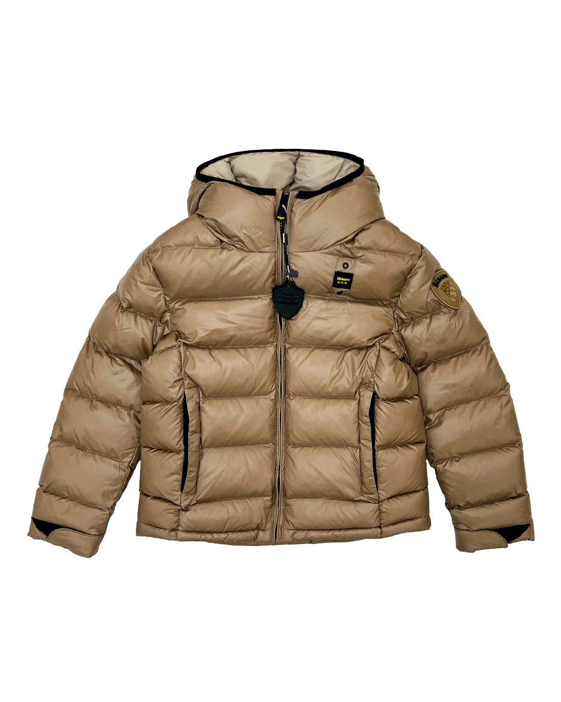 Blauer Kids Giubbino Lontra con Cappuccio e Polsini con Strappi ANSEL JUNIOR per Bambini