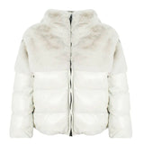 Blauer Kids Giubbino in Misto Nylon/Pelliccia Panna Fanevil Junior per Bambine