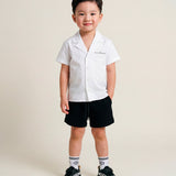 Diesel Kids White Socks with Contrast Oval Logo and Stripes Unisex for Newborns