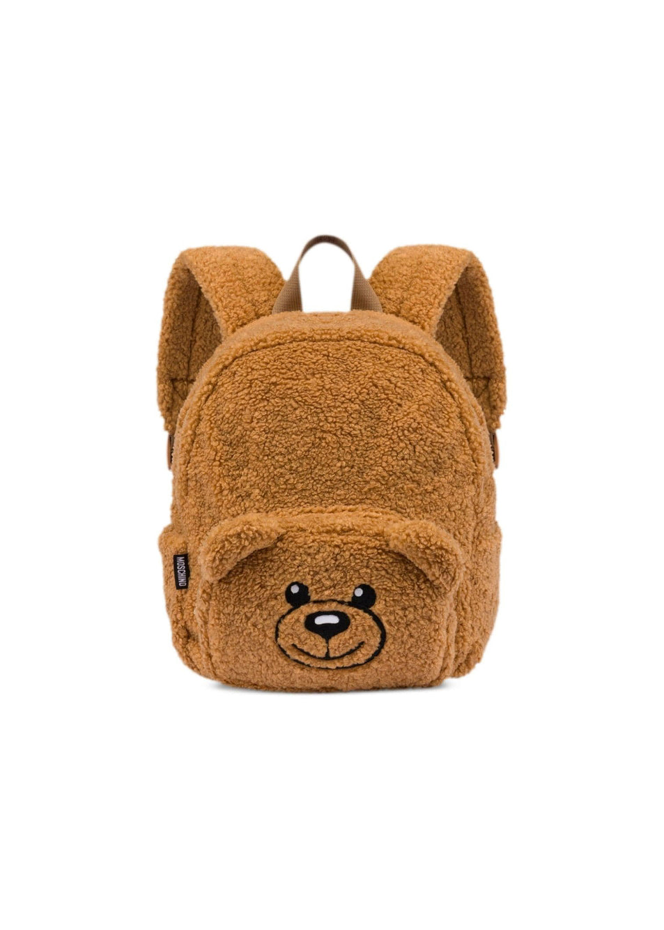 Moschino Kids Zaino Teddy Bear in Peluche Marrone per Neonati