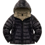 Blauer Kids Giubbino Nero/Beige con Cappuccio Charme junior per Bambine