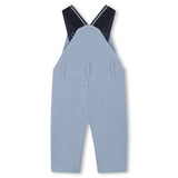 Boss Kids Salopette Azzurra con Logo per Neonati (retro)