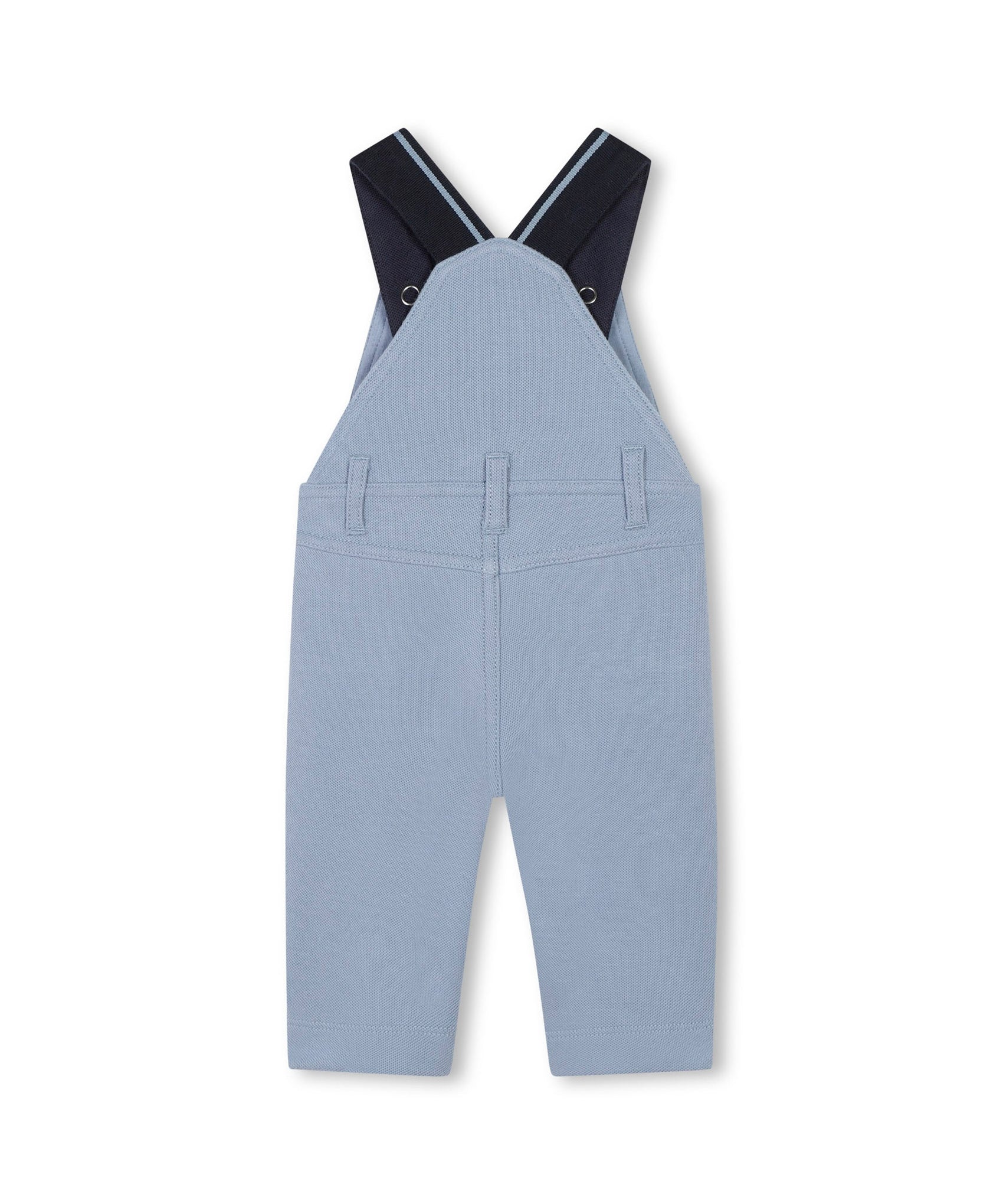 Boss Kids Salopette Azzurra con Logo per Neonati (retro)