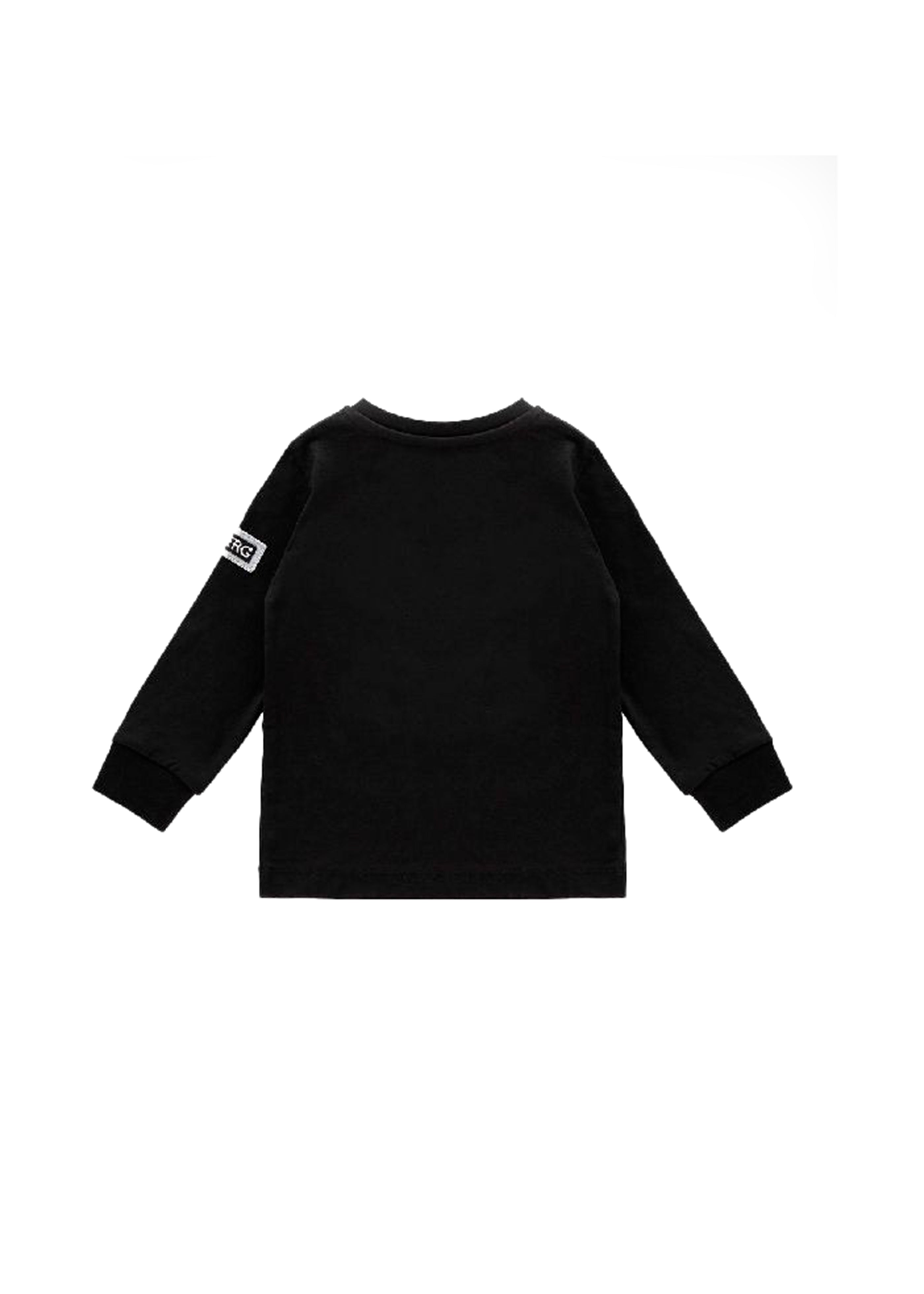 Iceberg Kids T-shirt Nera Maniche Lunghe con Bugs Eears per Neonati (retro)