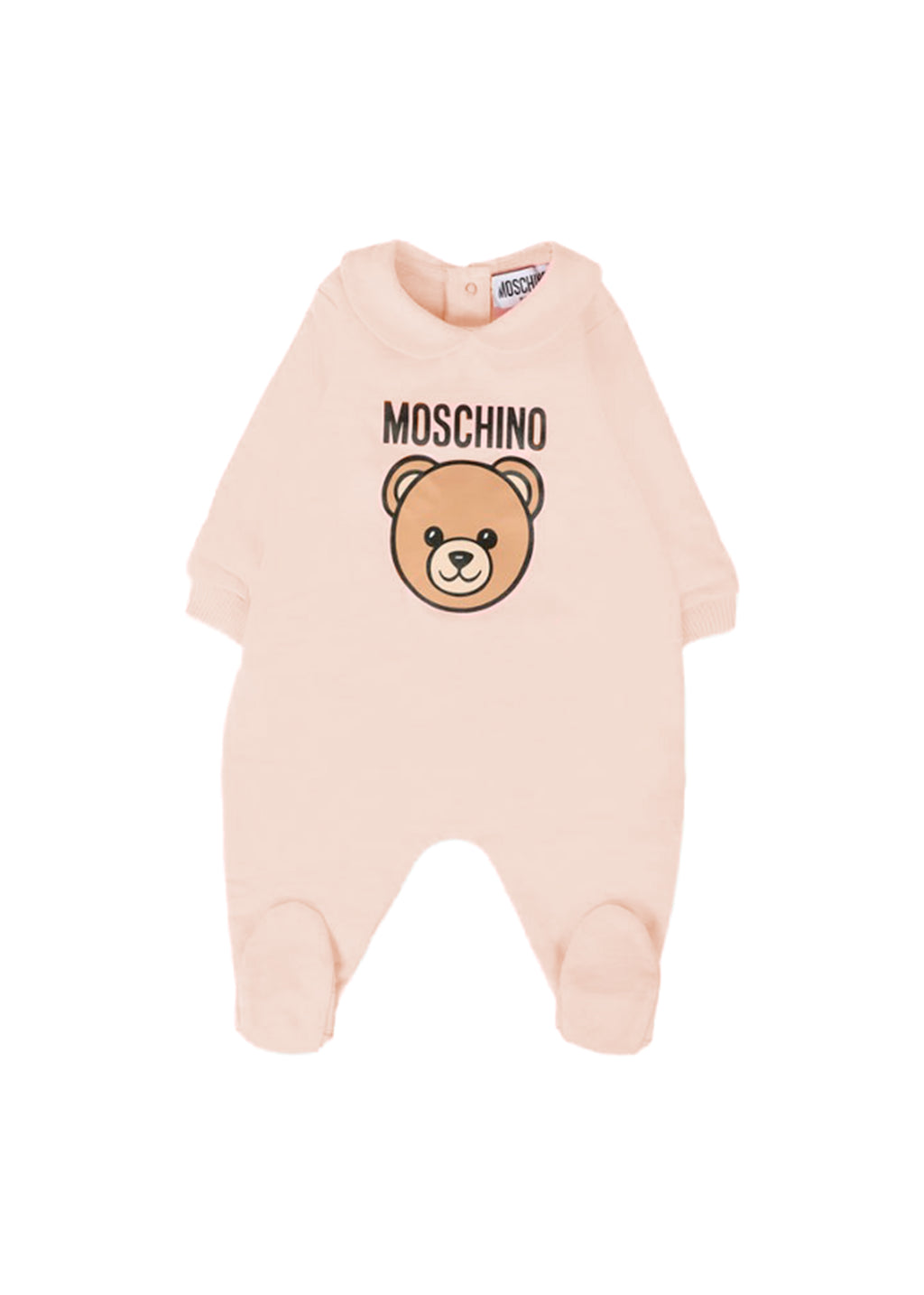 Moschino Kids Tutina Beige con Logo Teddy per Neonati