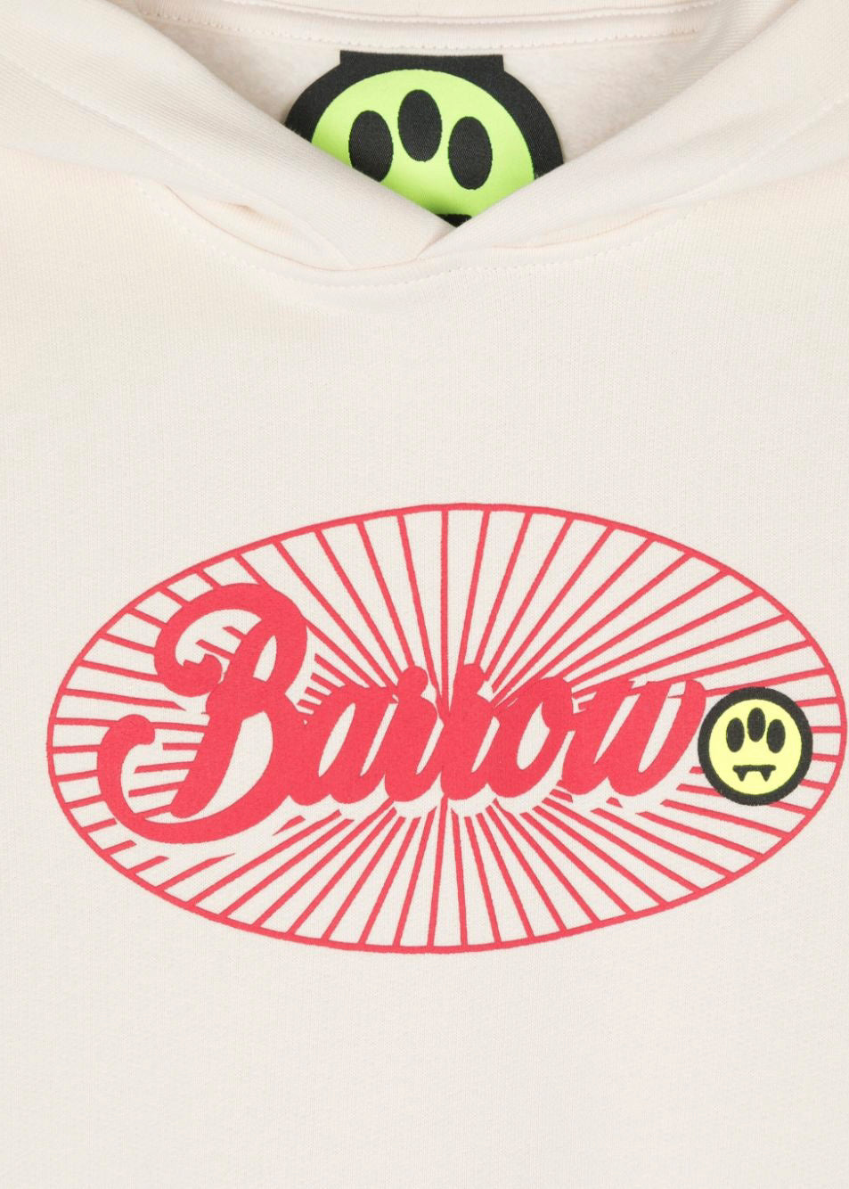 Barrow Kids Felpa con Cappuccio Crema con Stampa per Bambine (dettaglio)