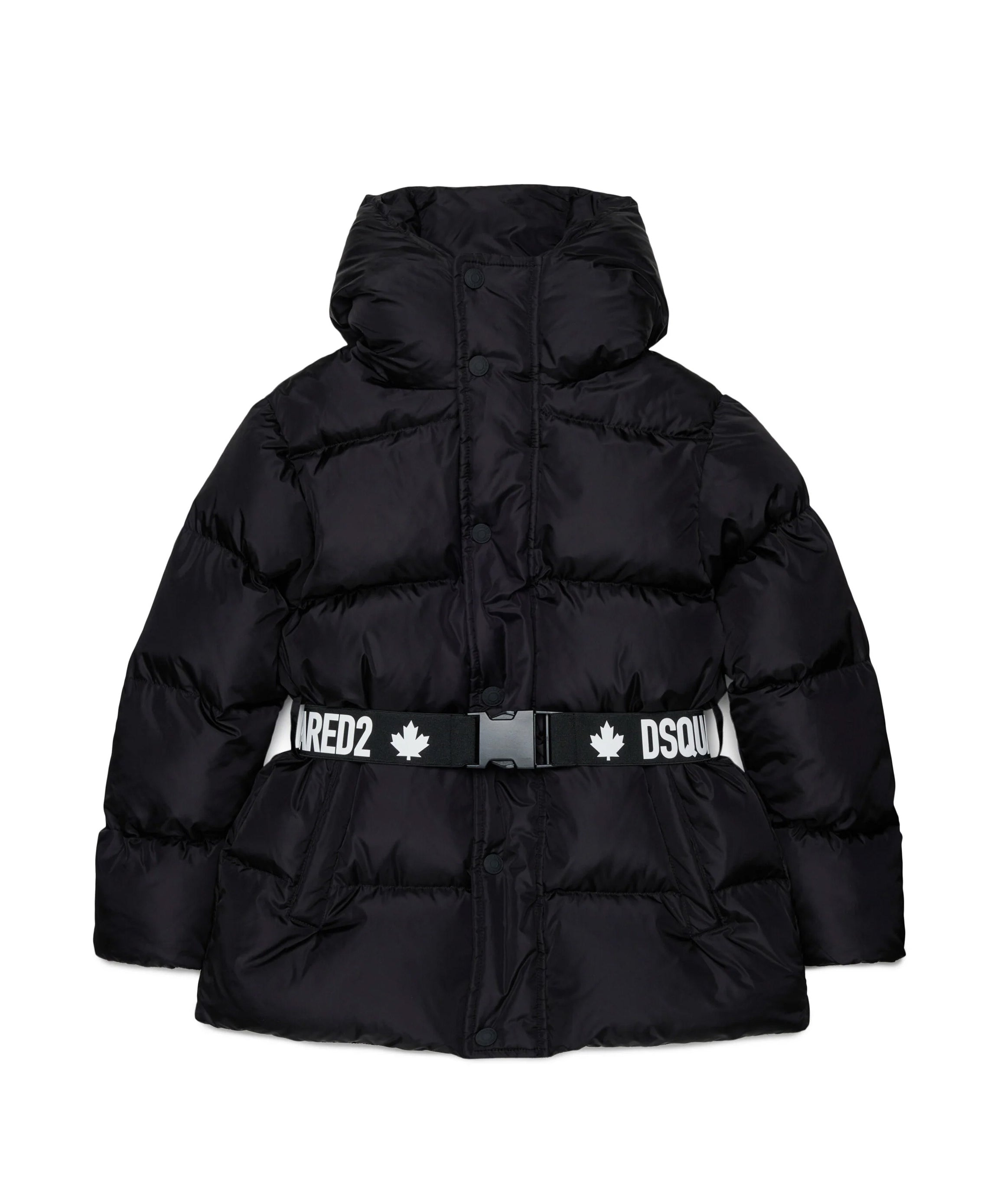 Dsquared2 Kids Giubbino Trapuntato Nero Avvitato per Bambine