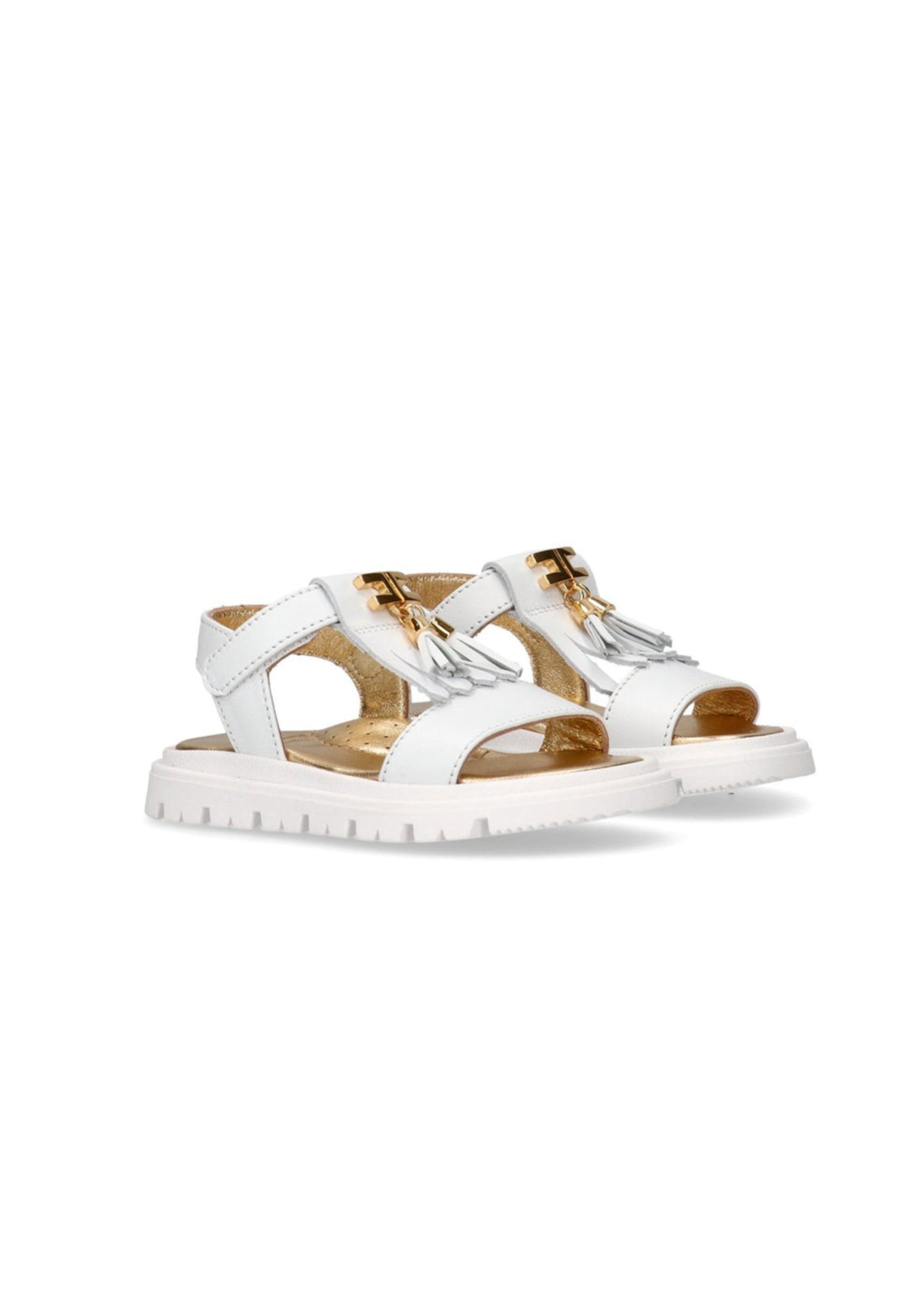 Elisabetta Franchi La Mia Bambina Sandalo Bianco per Neonate