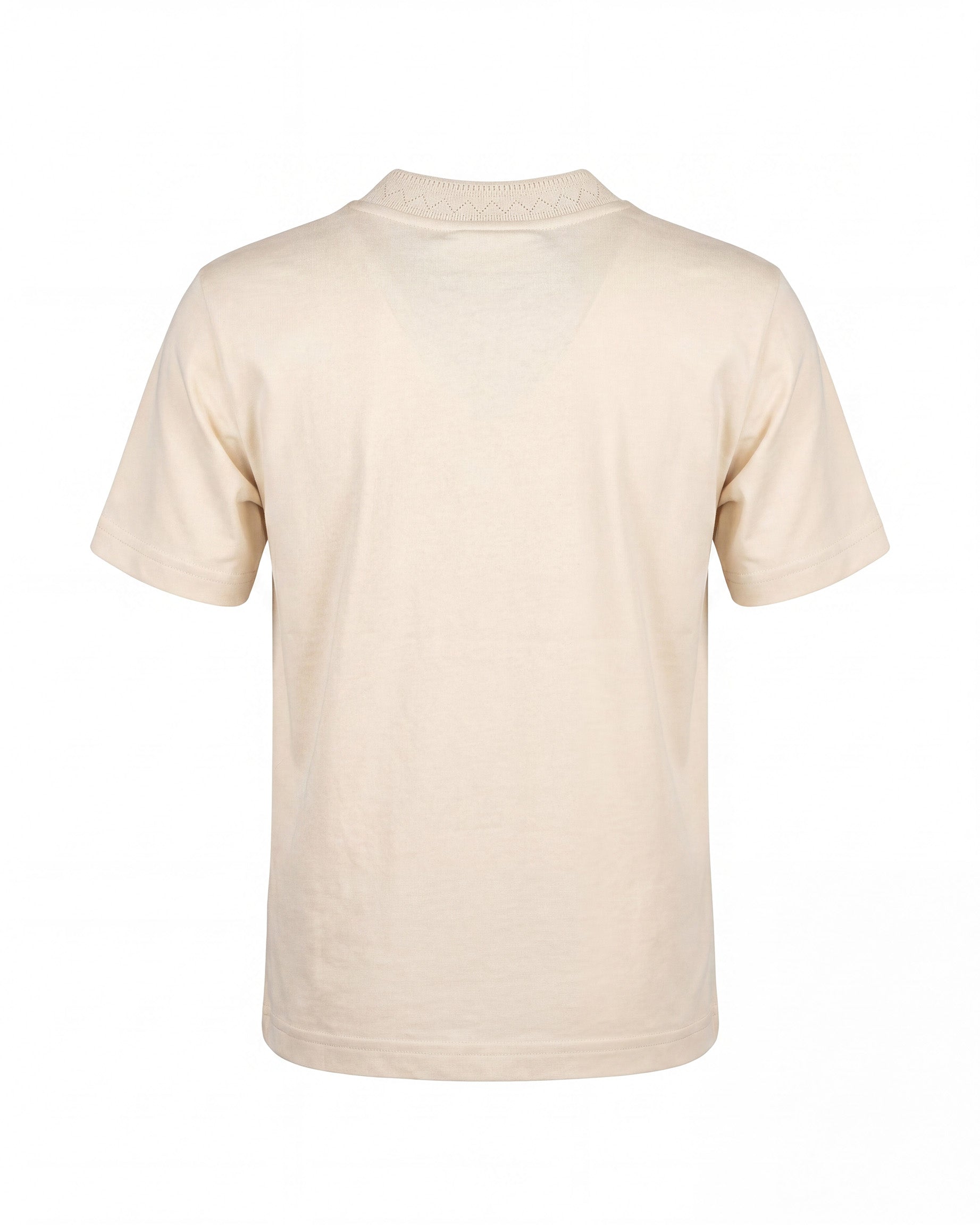 Yes London Kids T-Shirt Beige con Colletto Ricamato per Bambini