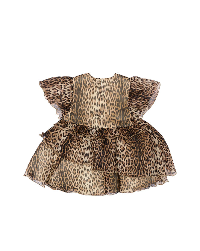 Roberto Cavalli Kids Abito Animalier per Neonate