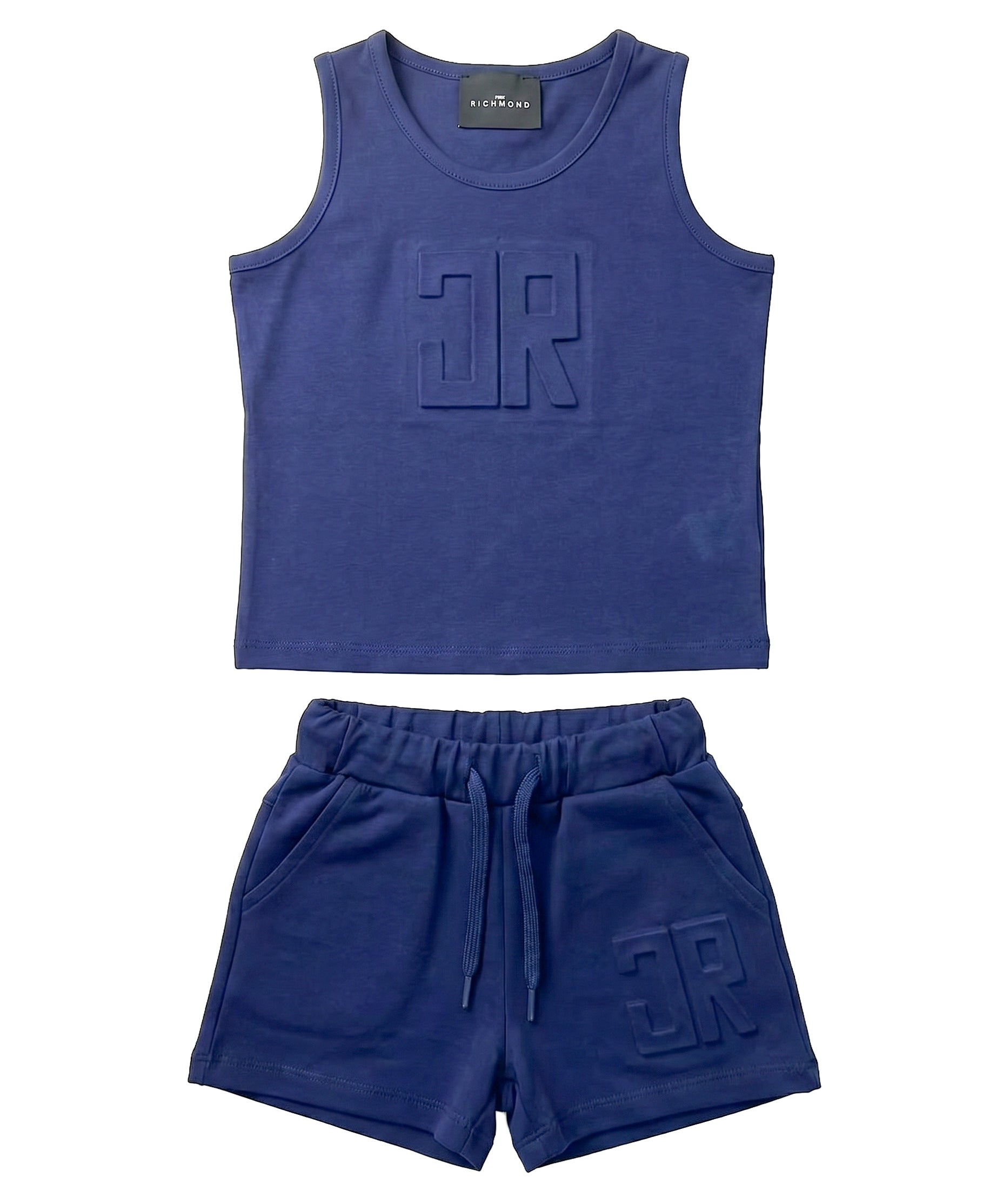 John Richmond Kids Completo Blu con Logo per Neonati
