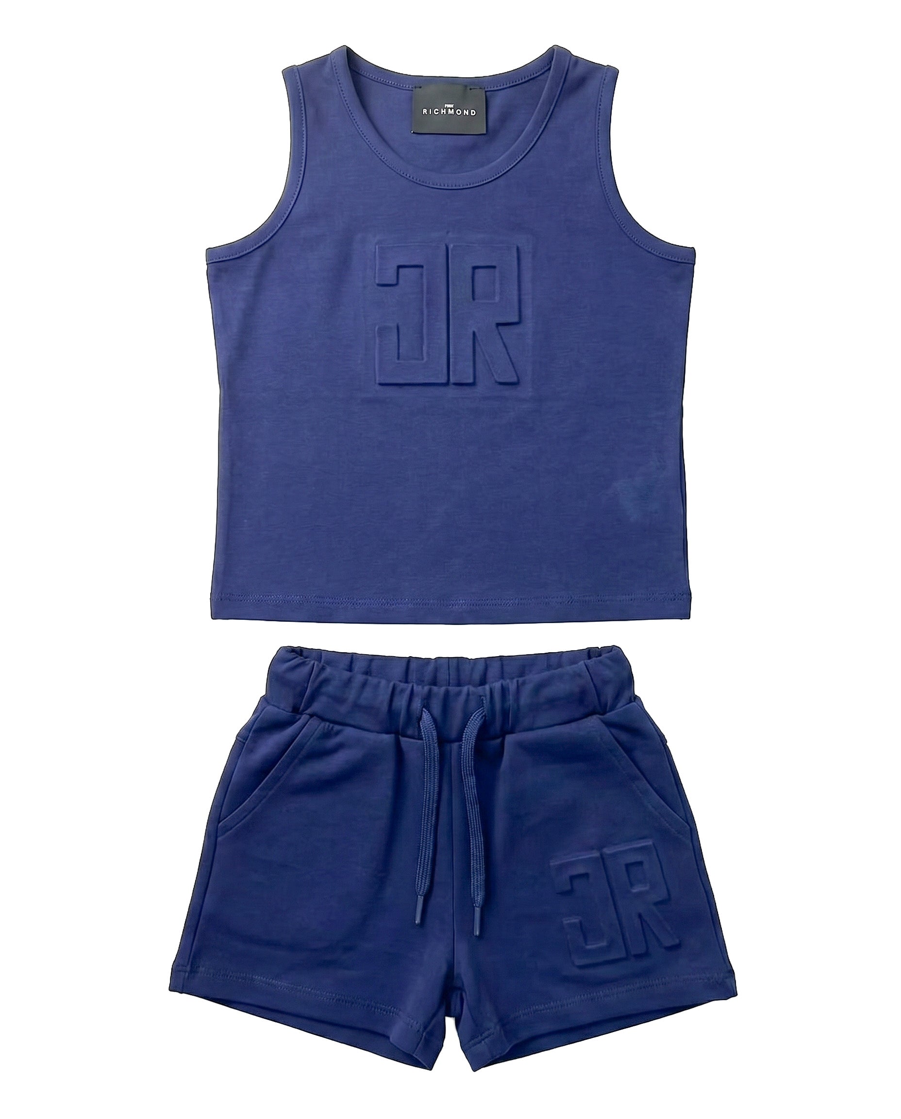 John Richmond Kids Completo Blu con Logo per Neonati