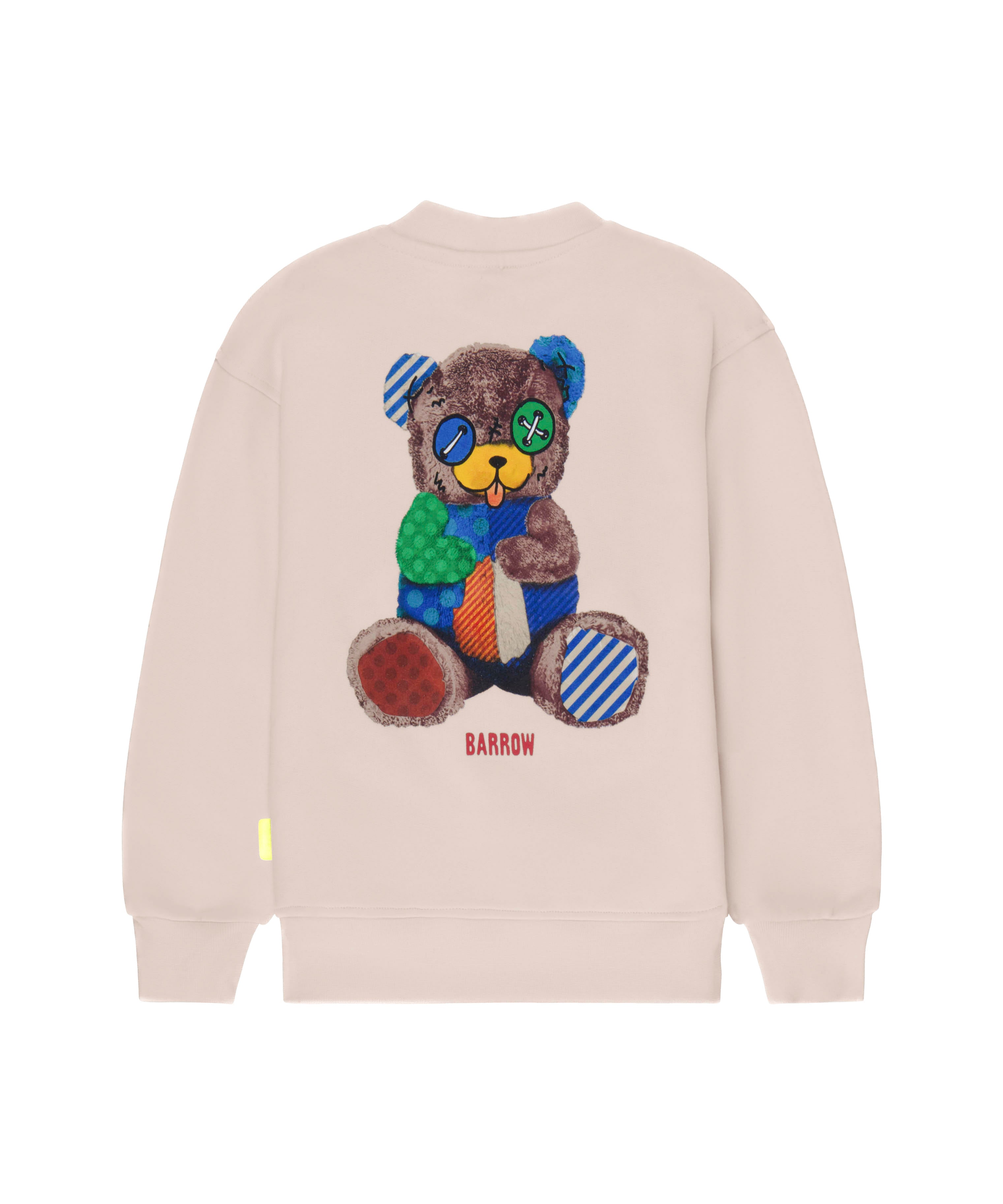Barrow Kids Felpa Crema con Stampa Scritta e Stampa Logo per Bambini (retro)
