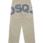 Dsquared2 Kids Pantaloni Beige con Logo Quadri per Bambini (retro)