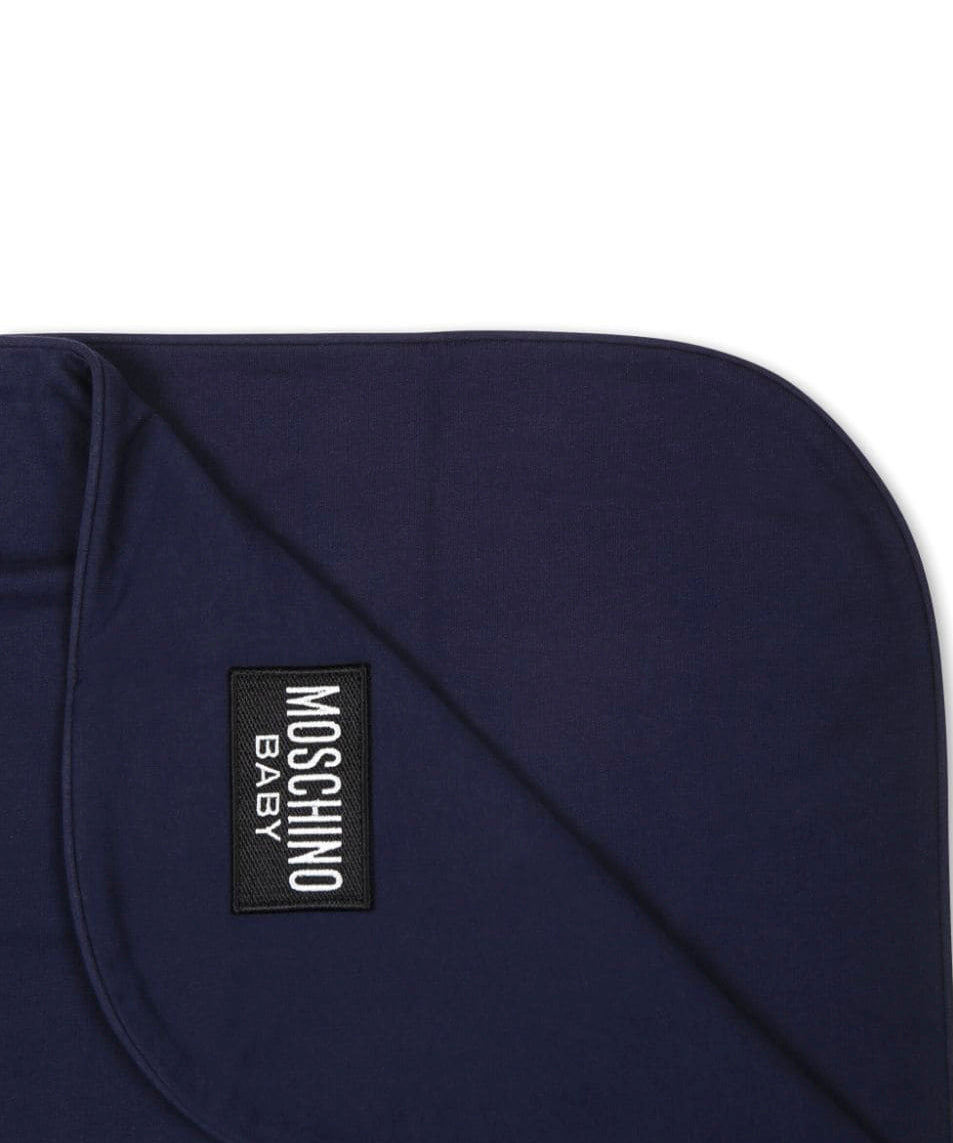 Moschino Kids Coperta Blu con Teddy Bear per Neonati (dettaglio)