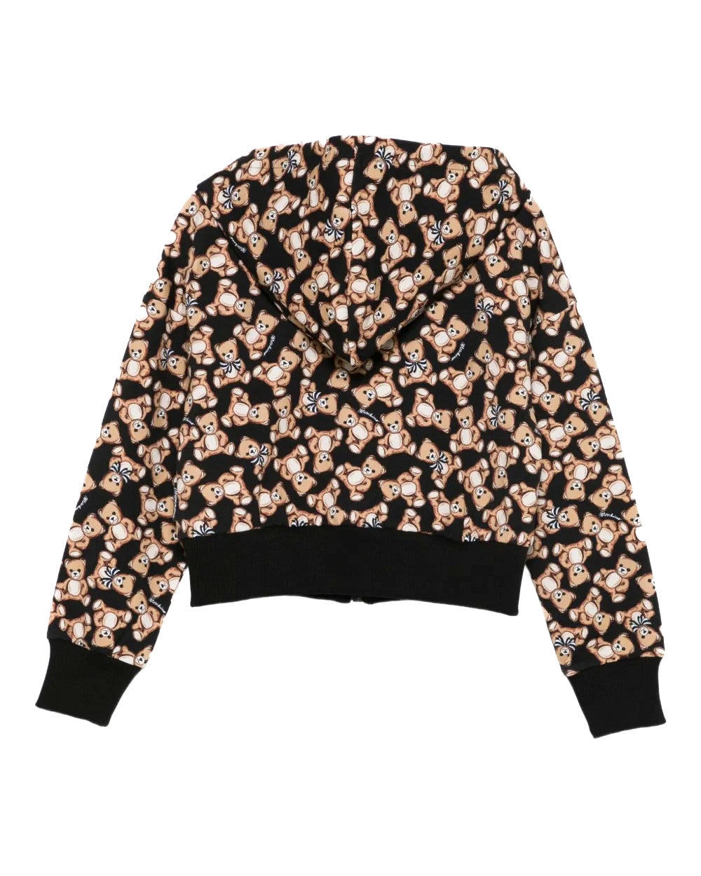 Moschino Kids Felpa con Cappuccio Teddy Bear All Over per Bambini