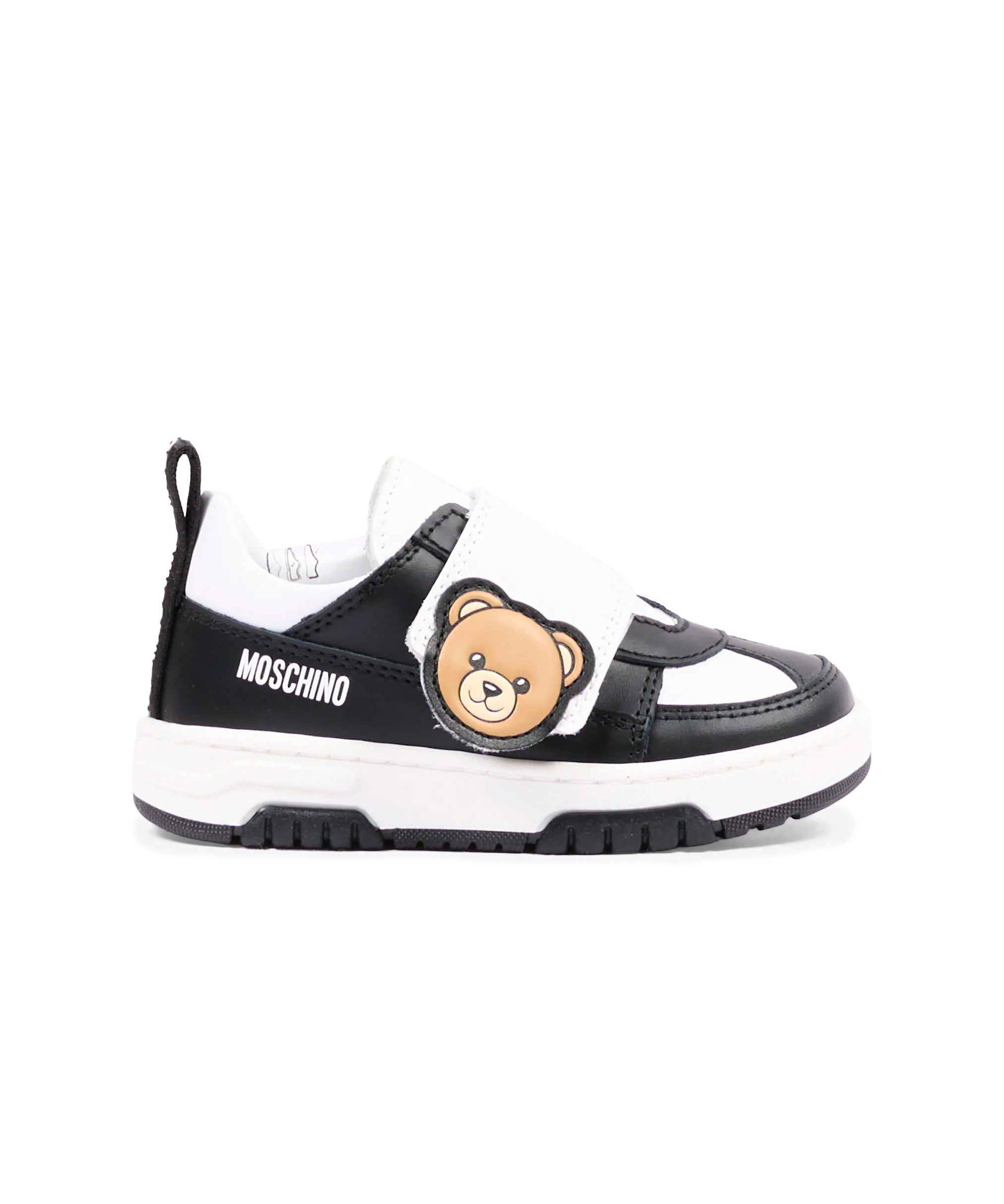Moschino Kids Sneakers Nero e Bianco con Teddy Unisex