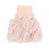 Angel's Face Kids Abito Cascade Rosa Cipria con Tulle per Neonate