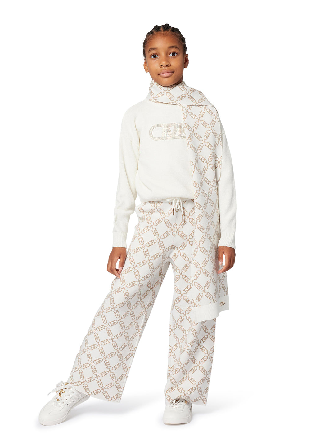 Michael Kors Kids Pantalone Beige con Stampa per Bambine