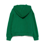 Moschino Kids Green Zip Up Hoodie for Kids