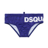 Dsquared2 Kids Costume Blu con Logo All-Over per Bambini
