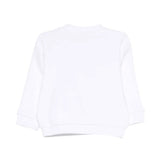 Moschino Kids Felpa Bianco con Logo Teddy Bear per Neonati