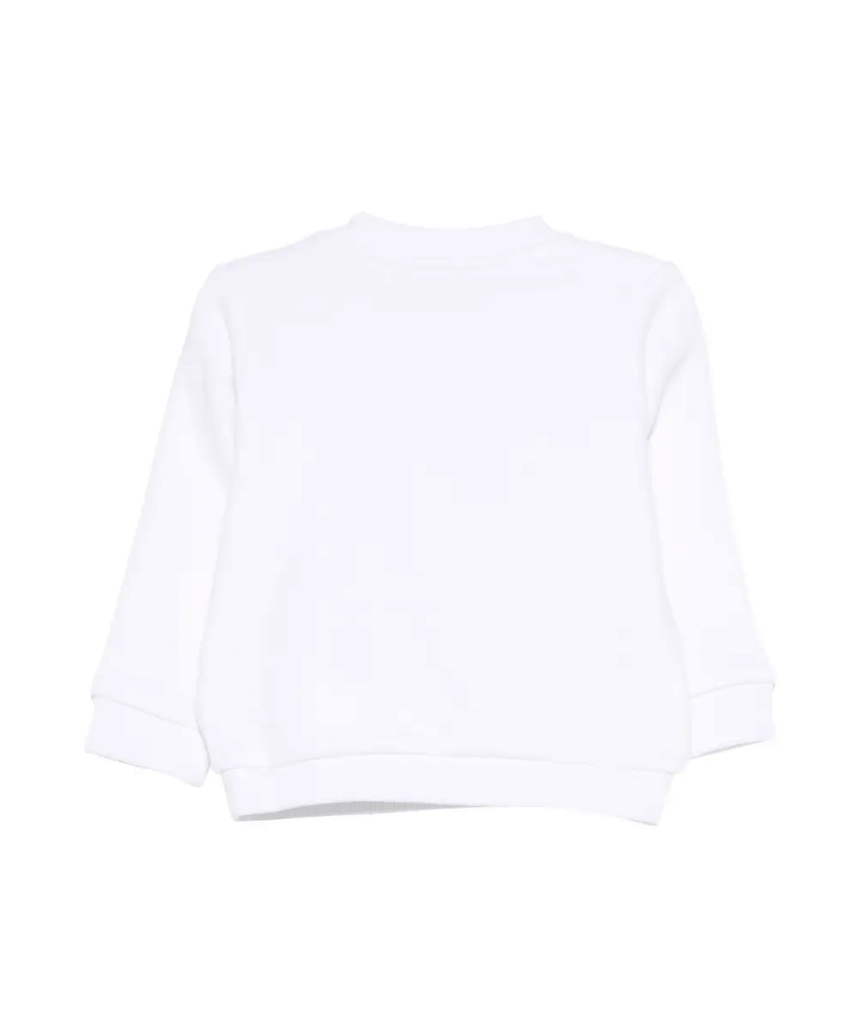 Moschino Kids Felpa Bianco con Logo Teddy Bear per Neonati