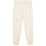 Patrizia Pepe Ivory Satin Trousers for Girls