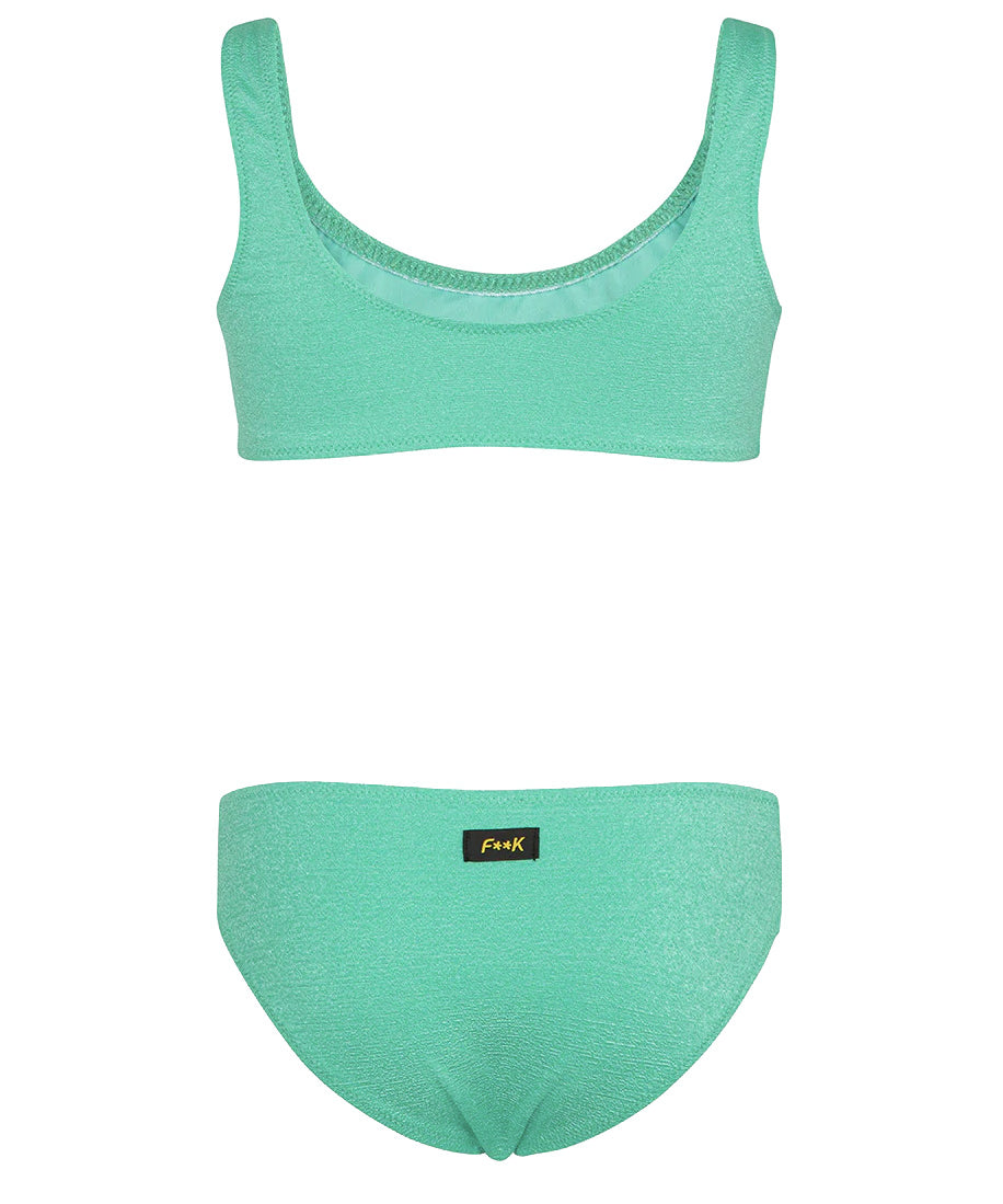 F**K Kids Costume a Fascia Verde Acqua per Bambine