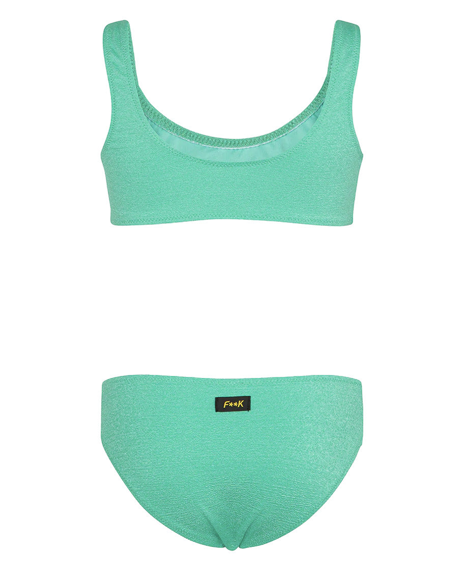 F**K Kids Costume a Fascia Verde Acqua per Bambine