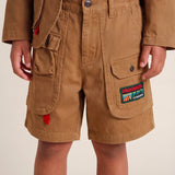 Dsquare2 Kids Bermuda Bronze Brown Cargo per Bambini