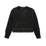 Diesel Kids Felpa Girocollo Nera Marmorizzata per Bambine
