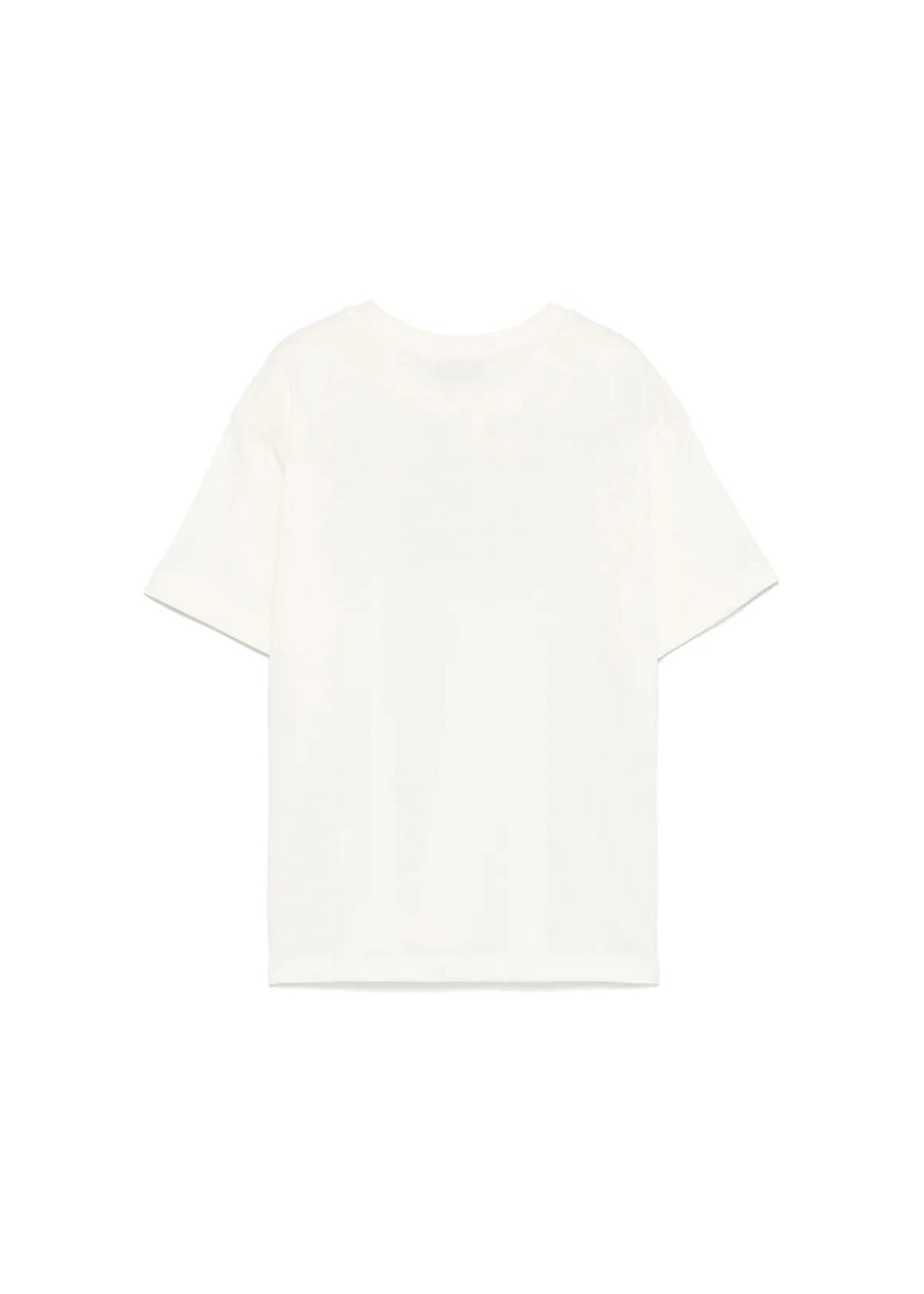 MSGM Kids T-shirt Crema con Stampa Logo per Bambini retro