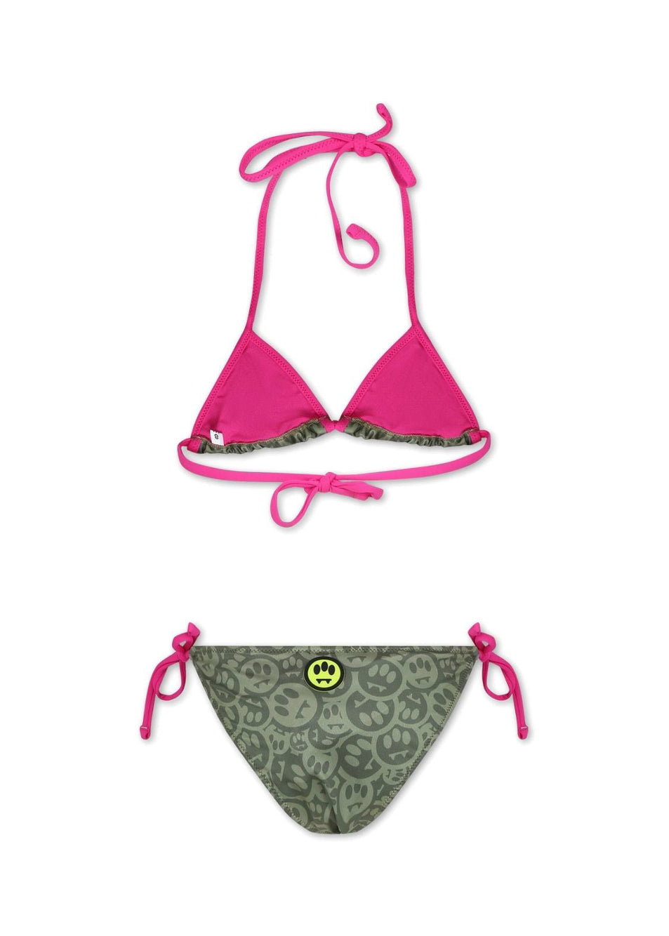 Barrow Kids Bikini Verde Militare con Logo Smiles All-over